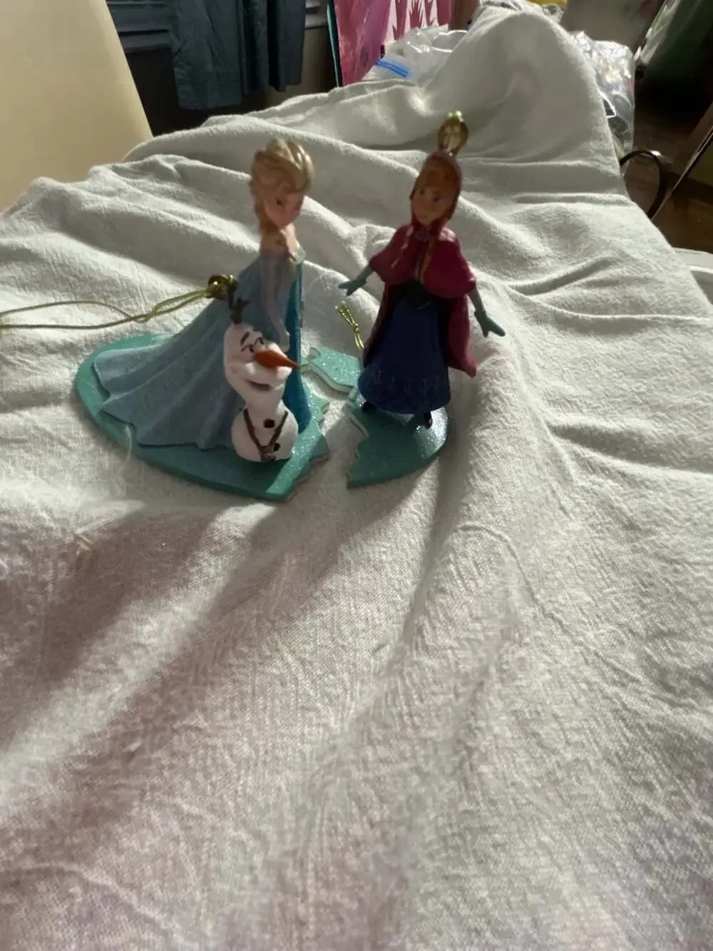 Disney Frozen Elsa and Anna President's Edition Christmas Ornament 2-Piece Set